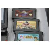 Game Boy Advance SP Console with Charger, Case, and 4 GBA Games
