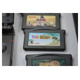 Game Boy Advance SP Console with Charger, Case, and 4 GBA Games