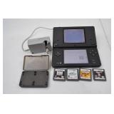 Nintendo DSi Console w/ Charger, 5 Games, and Game Case