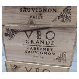 Set of 4 Veo Grande Wooden Wine Crates
