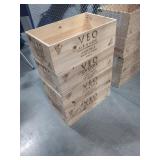 Set of 4 Veo Grande Wooden Wine Crates