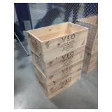 Set of 4 Veo Grande Wooden Wine Crates