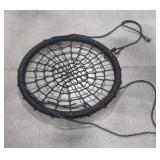 Round Web Rope Tree Swing with Metal Clips