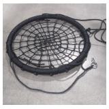 Round Web Rope Tree Swing with Metal Clips