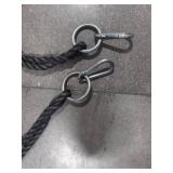 Round Web Rope Tree Swing with Metal Clips
