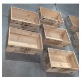 Lot of 6 Veo Grande Wooden Wine Crates