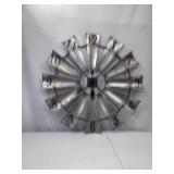 Rustic Metal Windmill Wall Clock