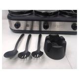TRU 3 x 2.5 Quart Slow Cooker Buffet Server with Spoons