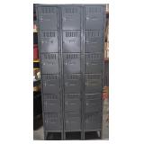 Three-Column Industrial Metal Lockers