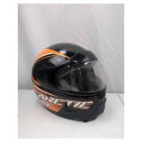 Arctic Cat Full Face Motorcycle Helmet, Black/Orange, DOT Certified