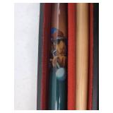 Camel pool cue stick with case and chalk
