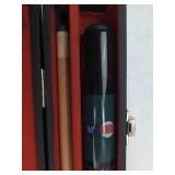 Camel pool cue stick with case and chalk