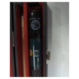 Camel pool cue stick with case and chalk