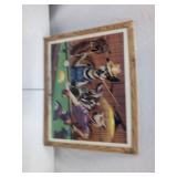 Eight Ball Corner Pocket Framed Dog Pool Art Print 21x17.5in