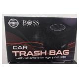 BOSS Drive Car Trash Bags with Lid, Insulated Interior, 5- bags