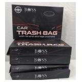 BOSS Drive Car Trash Bags with Lid, Insulated Interior, 5- bags