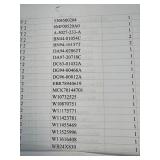 Manifested Pallet #2 - Part Numbers and Quantities