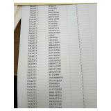 Manifested Pallet #5 - Part Numbers and Quantities