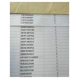 Manifested Pallet #7 - Part Numbers and Quantities