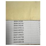 Manifested Pallet #9 - Part Numbers and Quantities