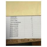 Manifested Pallet #10 - Part Numbers and Quantities