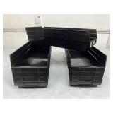 Lot of Uline S-13400 Storage Bins – Stackable Long Lasting Plastic Storage Bins Made in the USA – Rear notch allows bins to slide & hang open on Shelf Bin Organizers - Great Condition! 7" x 18