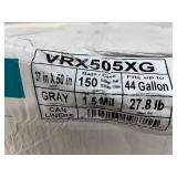 1 Case (150/case) NEW Novaplus VRX505XG 37" x 50" ***Extra Extra Heavy Duty 1.5 Mil Garbage Trash Can Liners - Gray - Open Box