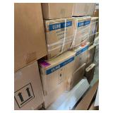 Whole Pallet Filled with New In Box Items!  Highlights - Toilet Paper, Lab Coats, New In Box Heating Pads, Uline Sleeve Protectors, AHP Diversey Oxivir TB Wipes ++ *Must take all!