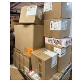Whole Pallet Filled with New In Box Items!  Highlights - Toilet Paper, Lab Coats, New In Box Heating Pads, Uline Sleeve Protectors, AHP Diversey Oxivir TB Wipes ++ *Must take all!