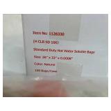 WOW I Want This!! 1 Case (100 each) NEW 1126330 26" x 33" Standard Duty Hot Water Soluble Laundry Hamper Bags - Throw Clothes With Bag In Laundry & Bag Dissolves In Hot Water!! Fits 20 gallon can 