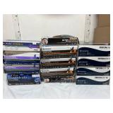 MSRP $350 = 13 boxes - 1400 gloves Total NEW Mixed Brand Nitrile Gloves M &Mostly L - Microflex, Curaplex,**Halyard Black-Fire