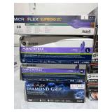 MSRP $350 = 13 boxes - 1400 gloves Total NEW Mixed Brand Nitrile Gloves M &Mostly L - Microflex, Curaplex,**Halyard Black-Fire