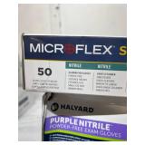 MSRP $350 = 13 boxes - 1400 gloves Total NEW Mixed Brand Nitrile Gloves M &Mostly L - Microflex, Curaplex,**Halyard Black-Fire