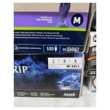 MSRP $350 = 13 boxes - 1400 gloves Total NEW Mixed Brand Nitrile Gloves M &Mostly L - Microflex, Curaplex,**Halyard Black-Fire