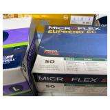 WOW Mixed Premium Brands Lot Of 13 NEW Boxes *1200 Nitrile Gloves Total - Microflex, Curaplex, Halyard - All Size Large *See Pics For The Different Microflex EMS/Police Protective Goves!
