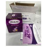 1 Case (24Packets/Case) NEW MiraLAx Polyethylene Glycol 3350 Mix-In Pax Powder for Solution Osmotic Laxative - Relieves Occasional Constipation/Irregularity - Case Has Coupons