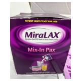 1 Case (24Packets/Case) NEW MiraLAx Polyethylene Glycol 3350 Mix-In Pax Powder for Solution Osmotic Laxative - Relieves Occasional Constipation/Irregularity - Case Has Coupons