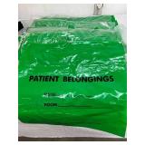Huge Lot 100+ NEW Patient Belongings Bags - Green