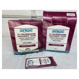 2 Boxes (48 Cloths Per Box) NEW Sage Non-Sterile Rinse-Free Alcohol-Free Single-Use 2% Chlorhexidine Gluconate Cloth Patient Preoperative Skin Preparation - Open Box