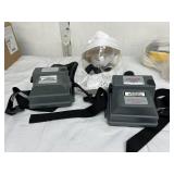 Lot of 2 3M F0046140 Air-Mate Hepa Air Purifying Respirator System With Hood & Hose - 1 Is Currently Working...The Other Needs To Be Charged!