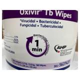 MSRP $400 = 1 Case (4 tubs) NEW Diversey 5627427 160-Pack 11" x 12" Oxivir Tb Wipes