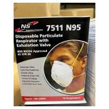 MSRP $400 Lot 16 Boxes (280 Masks Total) NEW NS Northern Safety Respiratory Protection 7511 & 7210 N95 NIOSH Approved Disposable Particulate Respirator - some with Exhalation Valves - Latex-Free H