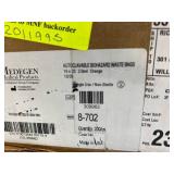 MSRP $400 = 5 Cases (200 bags per case) NEW Medegen Medical Products 8-702 19" x 23" Extra Thick 2.0mil Autoclavable Biohazard Waste Bags - Orange