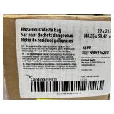 1 Case (500 each) NEW Cardinal Health WBH19x23R 19" x 23" Hazardous Waste Bag