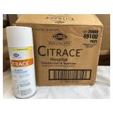 MSRP $150 = 1 Case (12 cans) NEW Clorox Healthcare PK01 14 oz. Citrace Hospital Grade DISINFECTING SPRAY, MULTI-SURFACE CLEANER & ODOR ELIMINATOR!