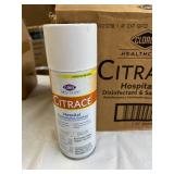 MSRP $150 = 1 Case (12 cans) NEW Clorox Healthcare PK01 14 oz. Citrace Hospital Grade DISINFECTING SPRAY, MULTI-SURFACE CLEANER & ODOR ELIMINATOR!