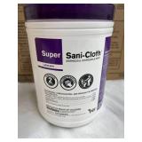 MSRP $150 = 1 Case (12 containers per case) NEW PDI Q55172 6" x 6.75" Super Sani-Cloth Germicidal Disposable Wipes - Large Canisters