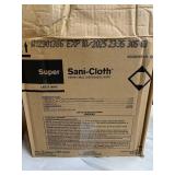 MSRP $150 = 1 Case (12 containers per case) NEW PDI Q55172 6" x 6.75" Super Sani-Cloth Germicidal Disposable Wipes - Large Canisters