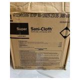 MSRP $150 = 1 Case (12 containers per case) NEW PDI Q55172 6" x 6.75" Super Sani-Cloth Germicidal Disposable Wipes - Large Canisters
