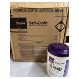 MSRP $150 = 1 Case (12 containers per case) NEW PDI Q55172 6" x 6.75" Super Sani-Cloth Germicidal Disposable Wipes - Large Canisters
